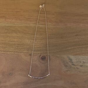 Gorjana Delicate Rose Gold Curved Bar Necklace - Women
